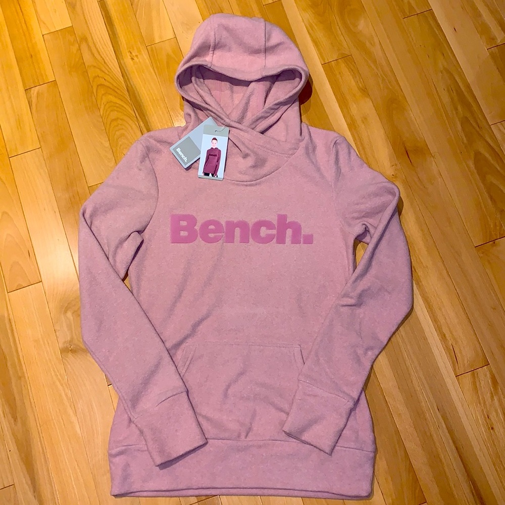 🌟HostPick🌟 BENCH Pink Fleece Hoodie NWT - size Small - Picture 1 of 7